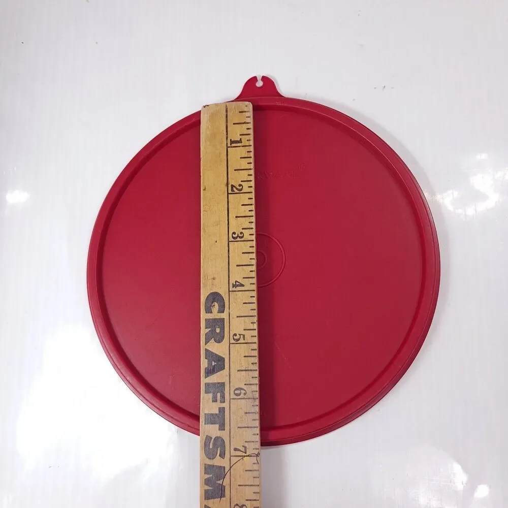 Vintage Tupperware 228-34 X-tab Red Lid cap for food container storage ONLY